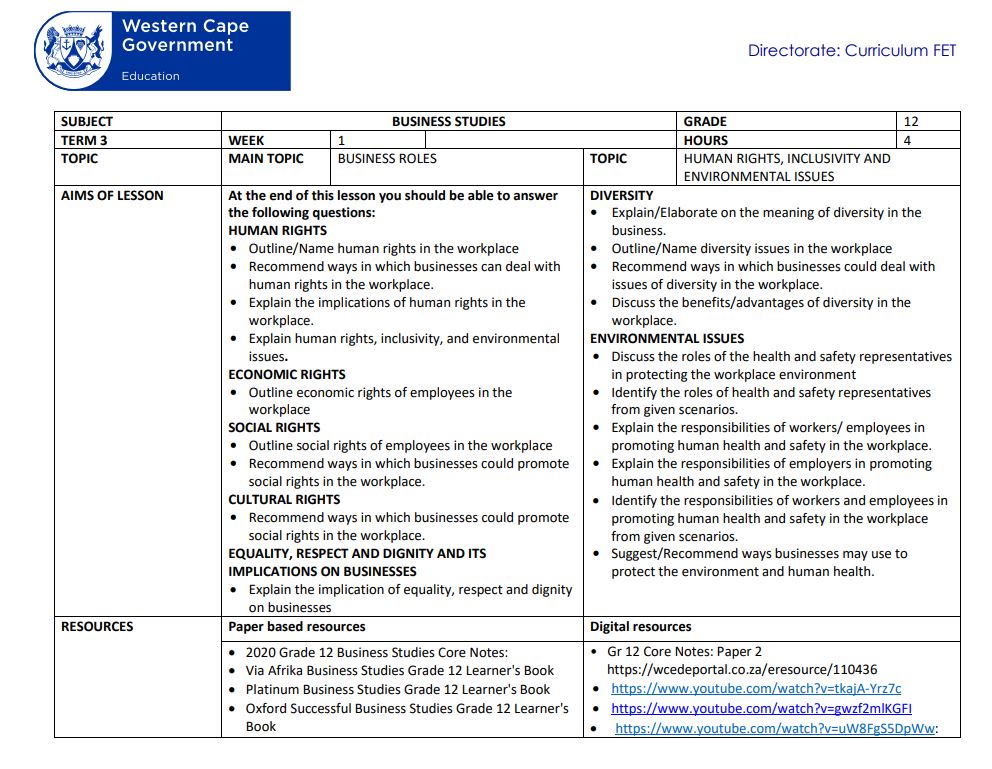 business presentation lesson plan